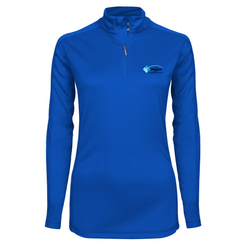 Syntrel Womens Royal Interlock 1/4 Zip-The Weston Group