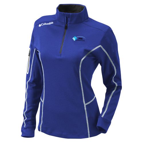Columbia Womens Omni Wick Royal 1/4 Zip-PRN