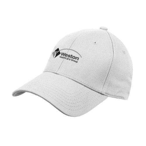 White Structured Adjustable Pro Style Hat-Weston Healthcare
