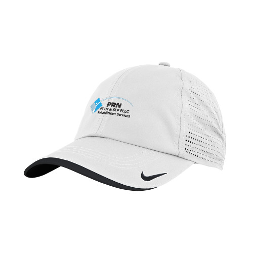 Nike White Dri Fit Perforated Hat-PRN