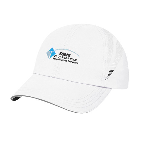 Womens White Performance Cap-PRN