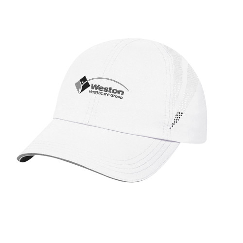 Womens White Performance Cap-Weston Healthcare