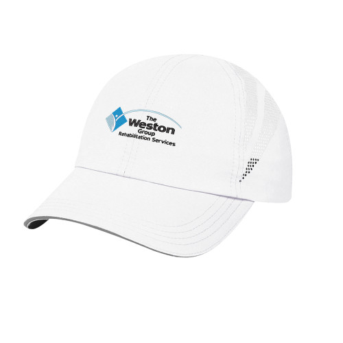 Womens White Performance Cap-The Weston Group