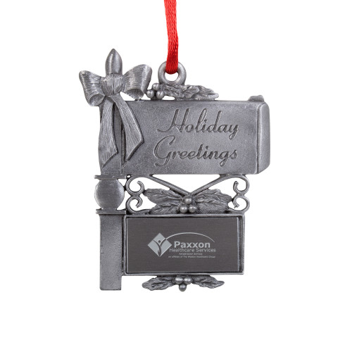 Pewter Mail Box Ornament-Paxxon Engraved