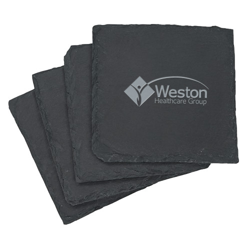 Slate Coaster Set-Weston Healthcare Engraved