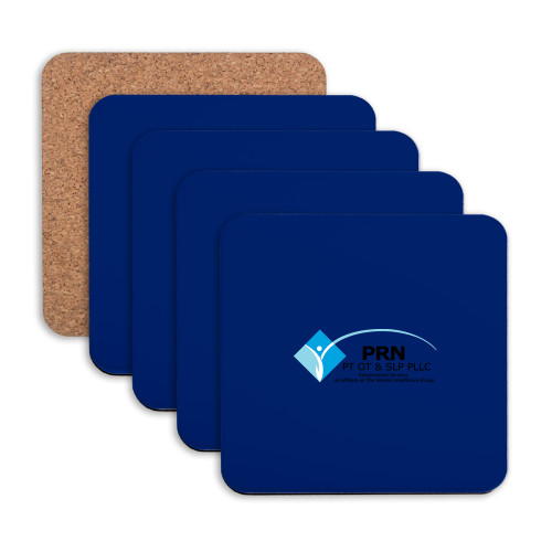 Hardboard Coaster w/Cork Backing 4/set-PRN