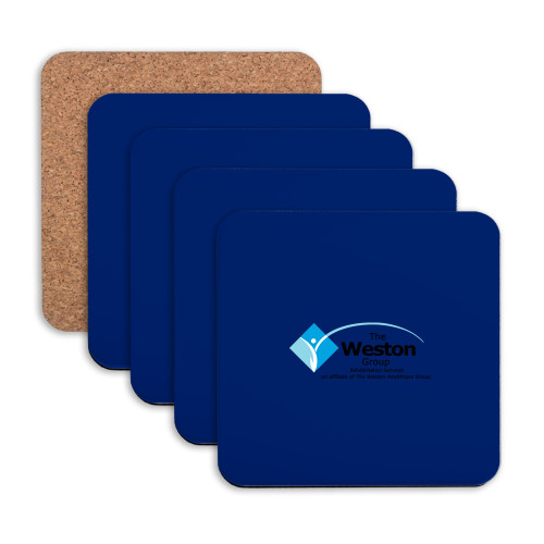 Hardboard Coaster w/Cork Backing 4/set-The Weston Group