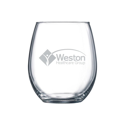Libbey Stemless Glass 17oz-Weston Healthcare Engraved