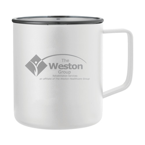 Rover Camp Vacuum Insulated White Mug 14oz-The Weston Group Engraved
