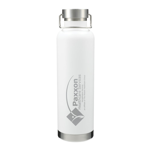 Thor Copper Vacuum Insulated White Bottle 32oz-Paxxon Engraved