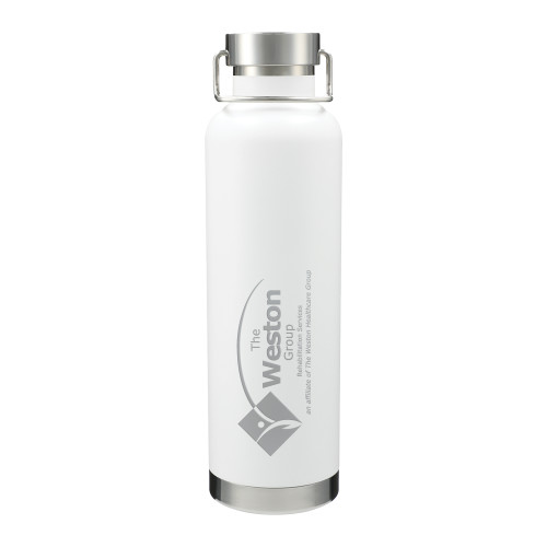 Thor Copper Vacuum Insulated White Bottle 32oz-The Weston Group Engraved