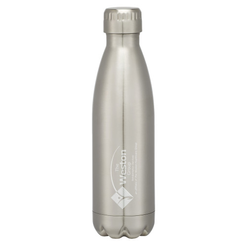 Swig Stainless Steel Silver Bottle 16oz-The Weston Group Engraved