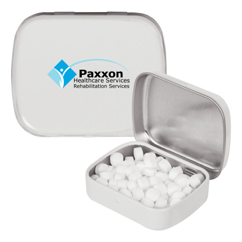 White Rectangular Peppermint Tin-Paxxon
