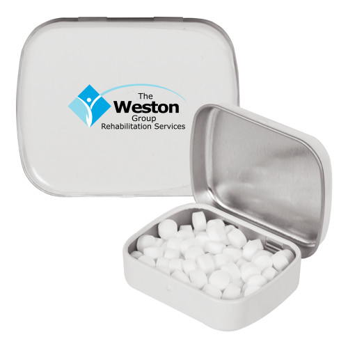 White Rectangular Peppermint Tin-Paxxon