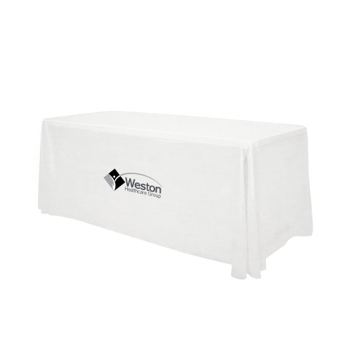 White 6 foot Table Throw-Weston Healthcare