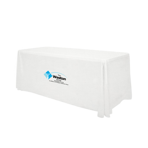 White 6 foot Table Throw-The Weston Group