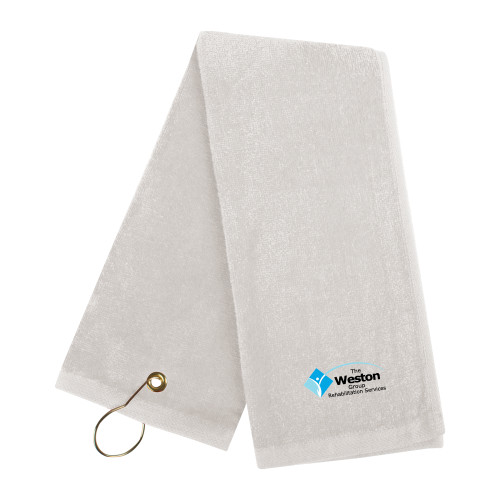 White Golf Towel-The Weston Group