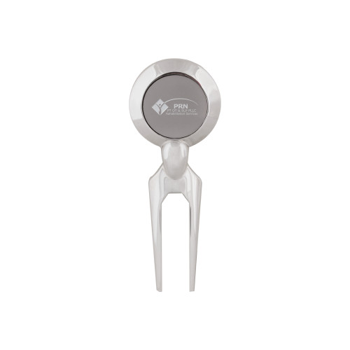 Silver Divot Tool/Ball Marker-PRN Engraved