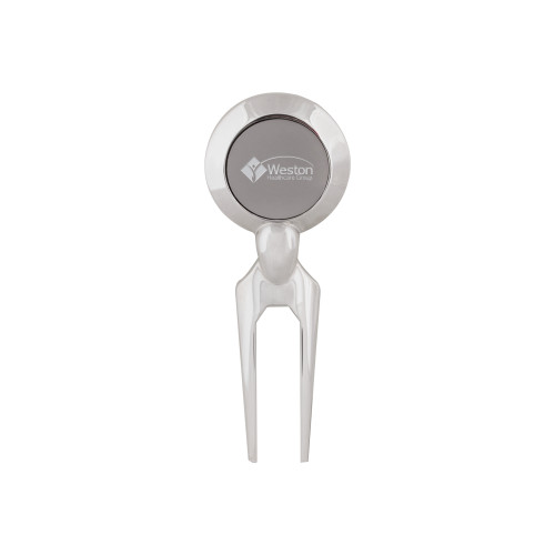 Silver Divot Tool/Ball Marker-Weston Healthcare Engraved