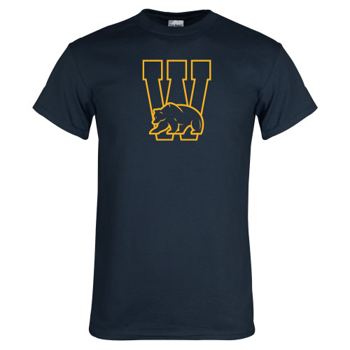  Navy T Shirt - W Logo with Bear