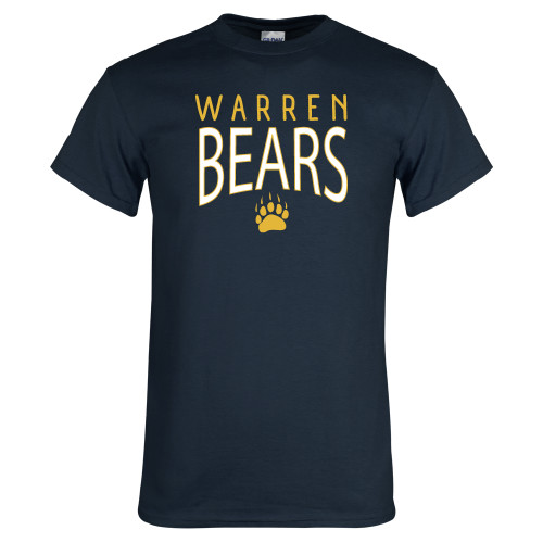  Navy T Shirt - Warren Bears with Bear Paw