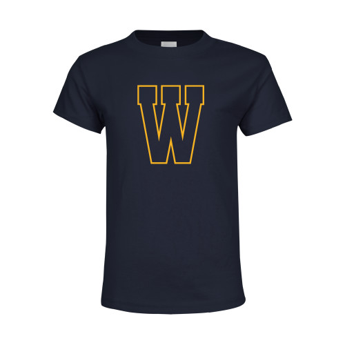  Youth Navy T Shirt - W Logo