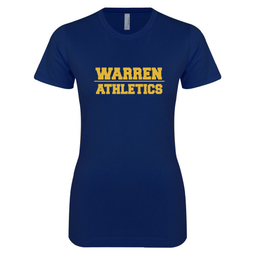  Next Level Womens Navy Boyfriend Tee - Warren Athletics