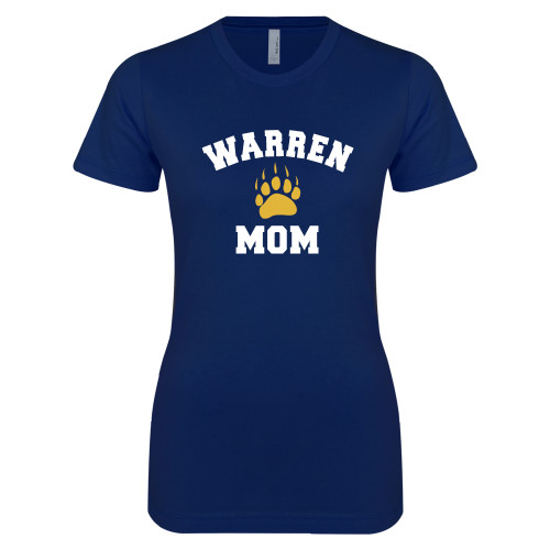  Next Level Womens Navy Boyfriend Tee - Mom