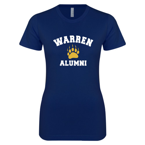  Next Level Womens Navy Boyfriend Tee - Alumni