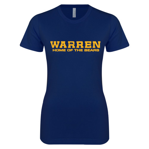  Next Level Womens Navy Boyfriend Tee - Home of the Bears