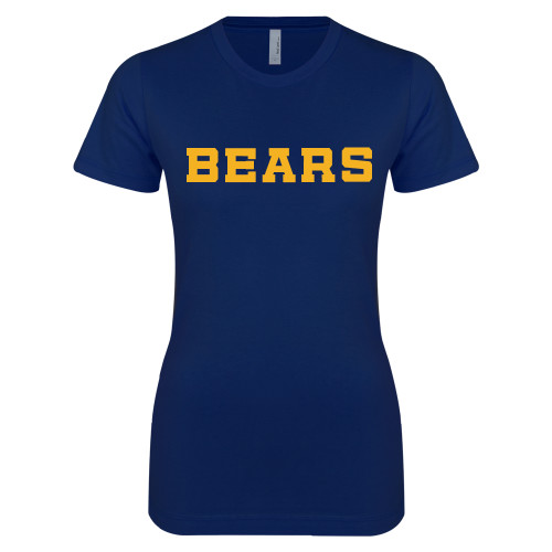  Next Level Womens Navy Boyfriend Tee - Bears