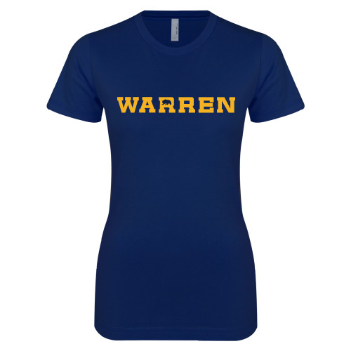  Next Level Womens Navy Boyfriend Tee - W Bears