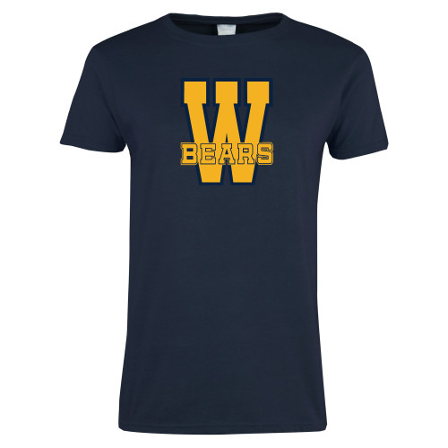  Womens Short Sleeve Navy Tee - W Bears