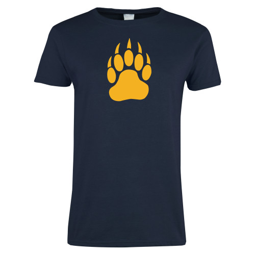  Womens Short Sleeve Navy Tee - Paw