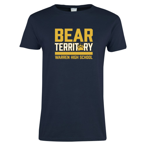  Womens Short Sleeve Navy Tee - Bear Territory
