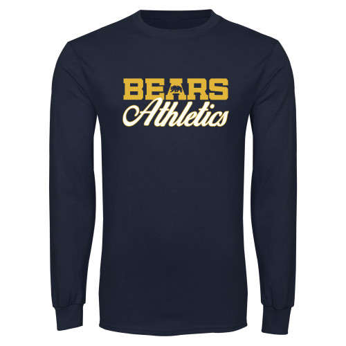  Navy Long Sleeve T-Shirt - Bears Athletics Script