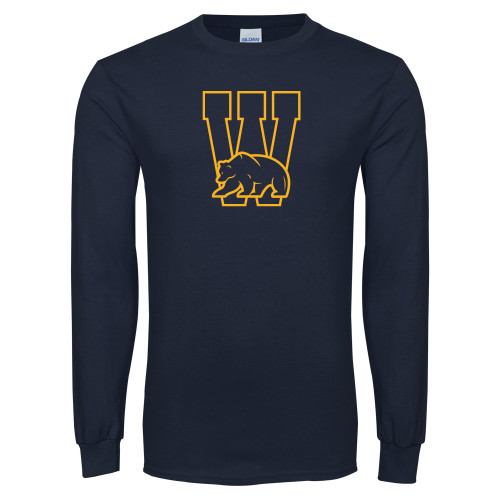 Navy Long Sleeve T-Shirt - W Logo with Bear
