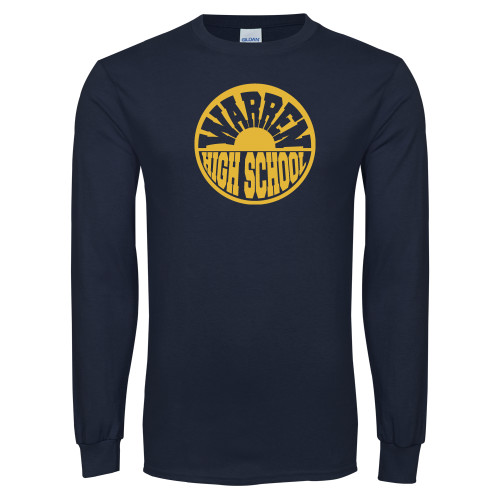  Navy Long Sleeve T-Shirt - Warren High School Circle