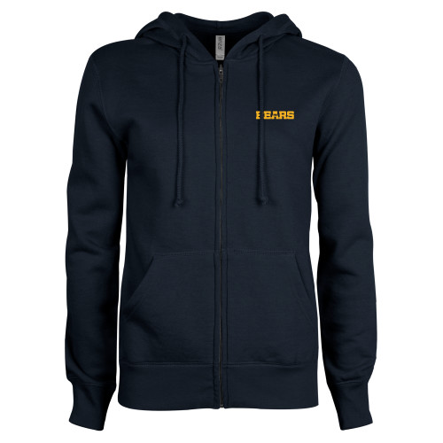  ENZA Womens Navy Fleece Full Zip Hoodie - Bears Logo