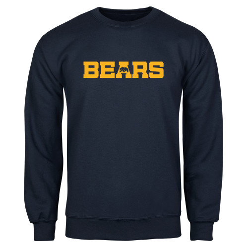  Navy Fleece Crew - Bears Logo