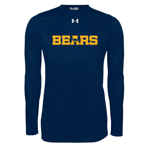  Under Armour Navy Long Sleeve Tech Tee - Bears Logo