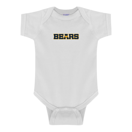  White Infant Onesie - Bears Logo