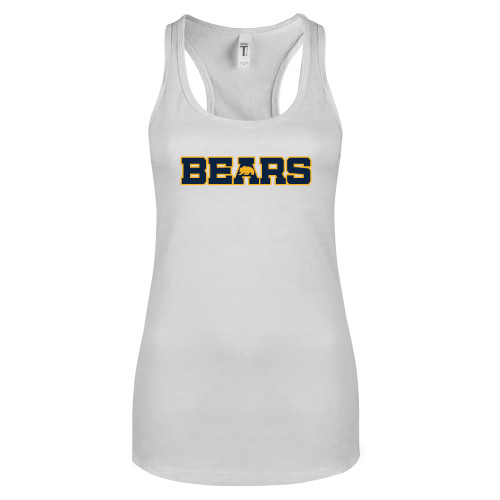  Next Level Racerback Tank White - Bears Logo