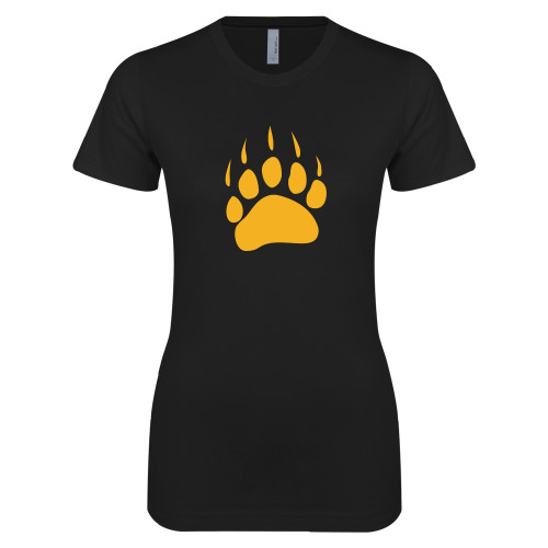  Next Level Womens Black Boyfriend Tee - Bear Paw
