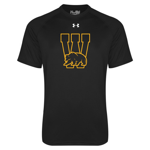  Under Armour Black Tech Tee - W Logo with Bear