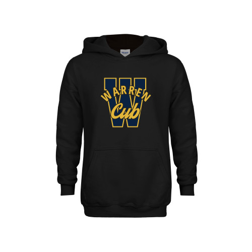  Youth Black Fleece Hoodie - Warren Cub