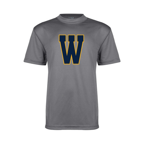  Youth Performance Grey Concrete Tee - W Logo