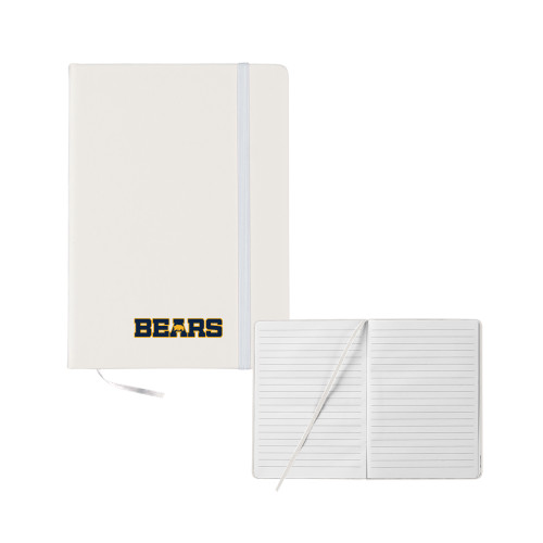  5x7 White Hard Cover Journal - Bears Logo