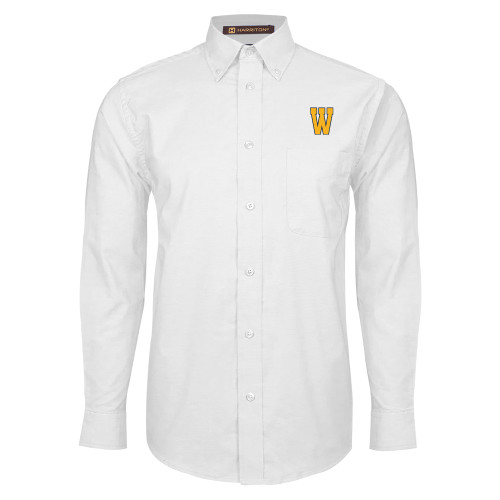  White Oxford Long Sleeve Shirt - W Logo