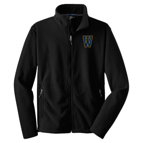  Youth Black Fleece Full Zip Jacket - W Logo